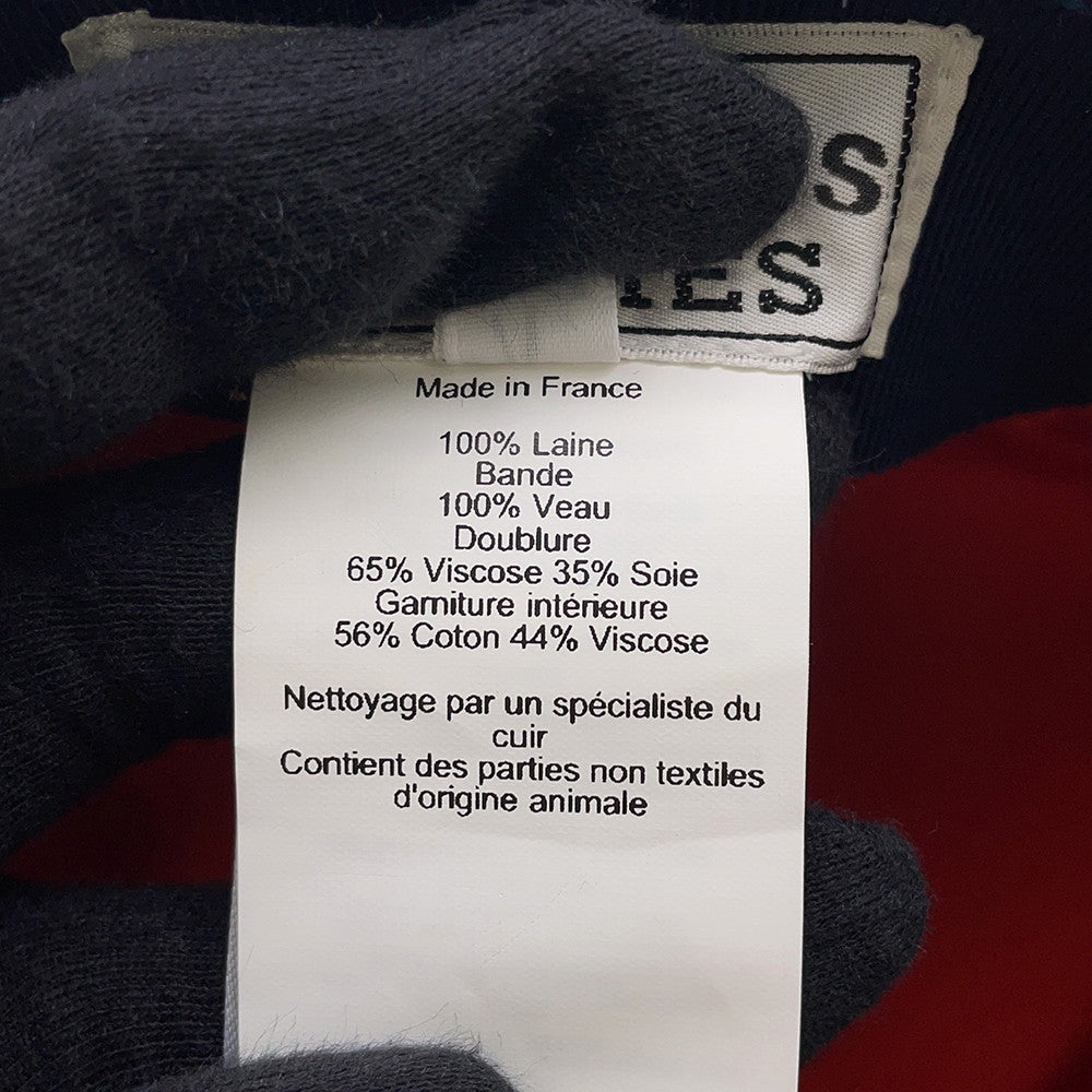 HERMES Cap Size 58 Navy Wool 100%