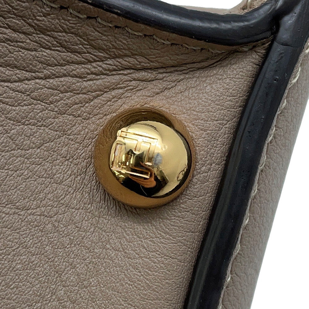 FENDI Peekaboo Icy You Gray8BN321 Leather Size Medium