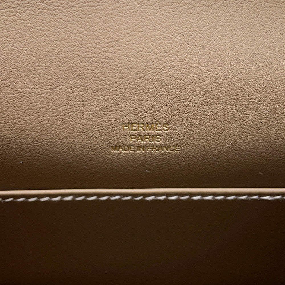 HERMES PochetteKelly Etoupe Swift Leather