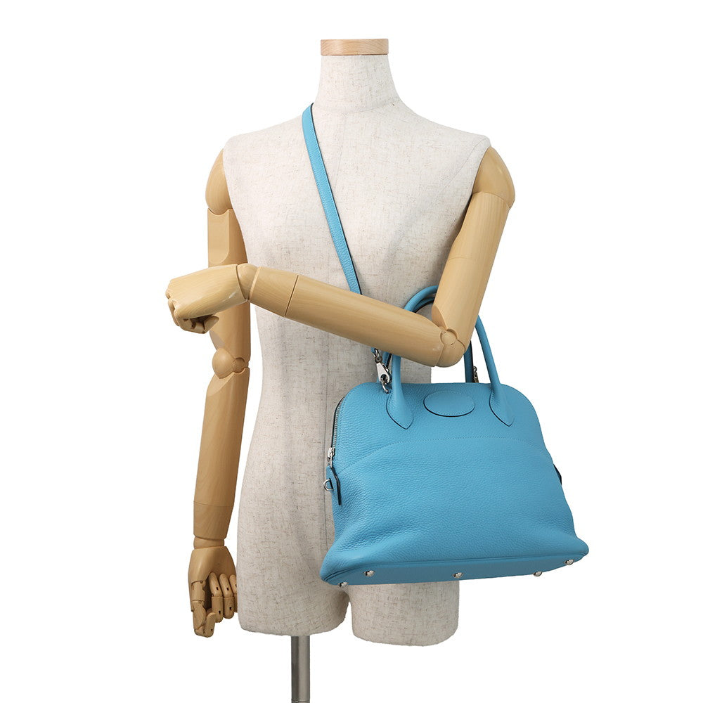 HERMES Bolide Bleu du Nord Taurillon Clemence Size 31