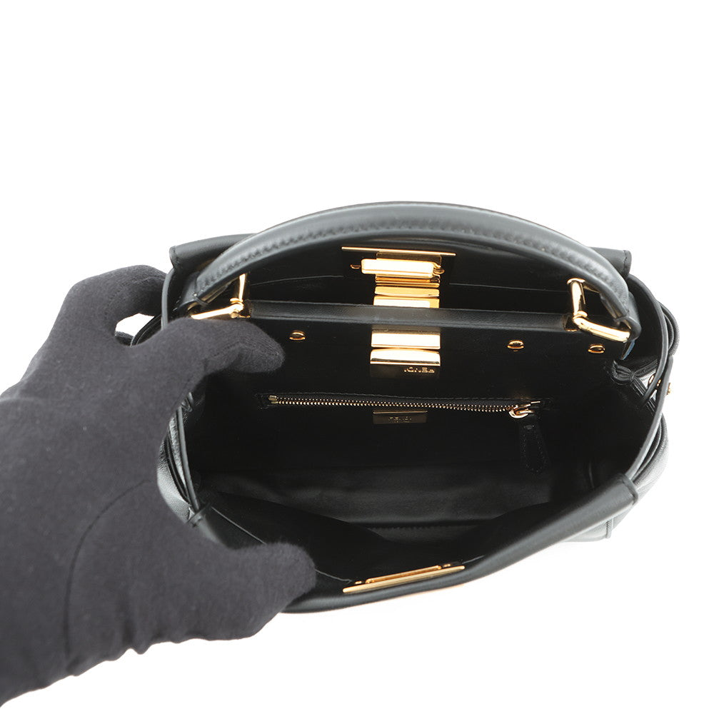 FENDI Peekaboo Black8BN244 Leather Size Mini