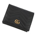 GUCCI GG Marmont Double G Mini Wallet Black466492 Leather