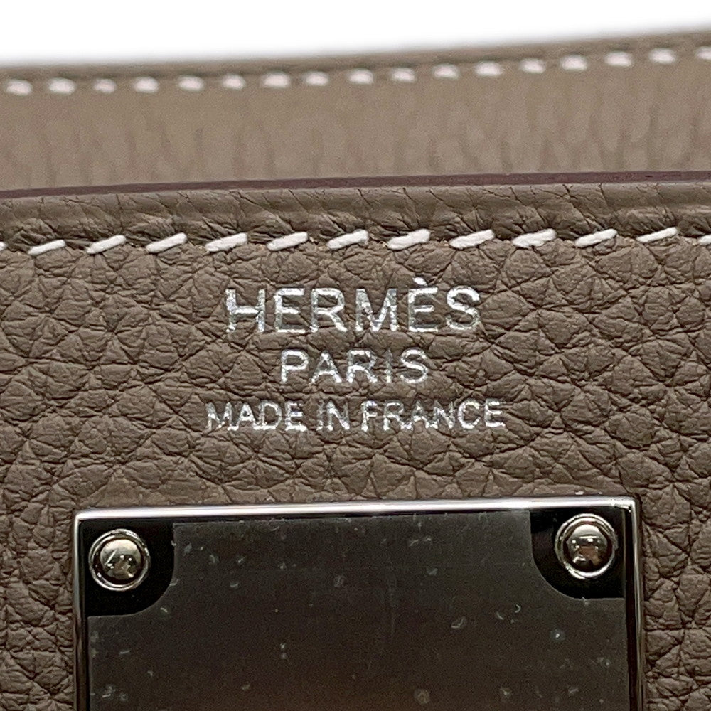 HERMES Akkad Etoupe Togo Leather Size PM