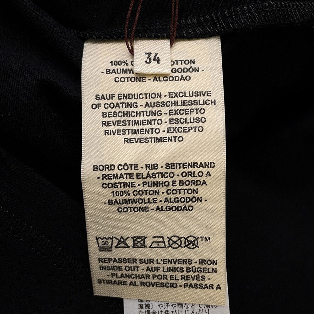 HERMES Maxi T-shirt Cartouche Size 34 BlackH6E4620DC Cotton100%