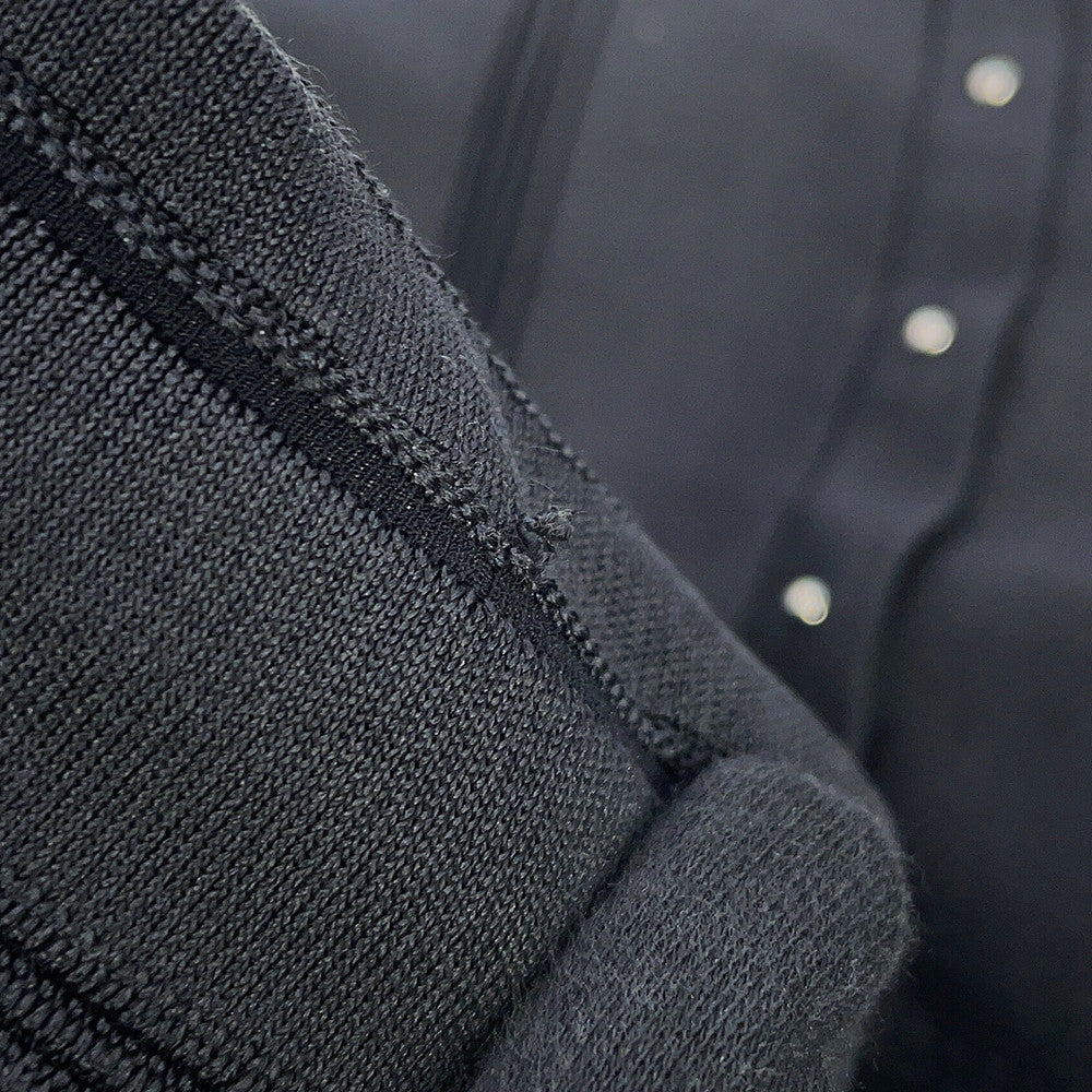 HERMES Zip-up Jacket Size 40 BlackH6E2222DR Silk79% Nylon22% Polyurethane2%