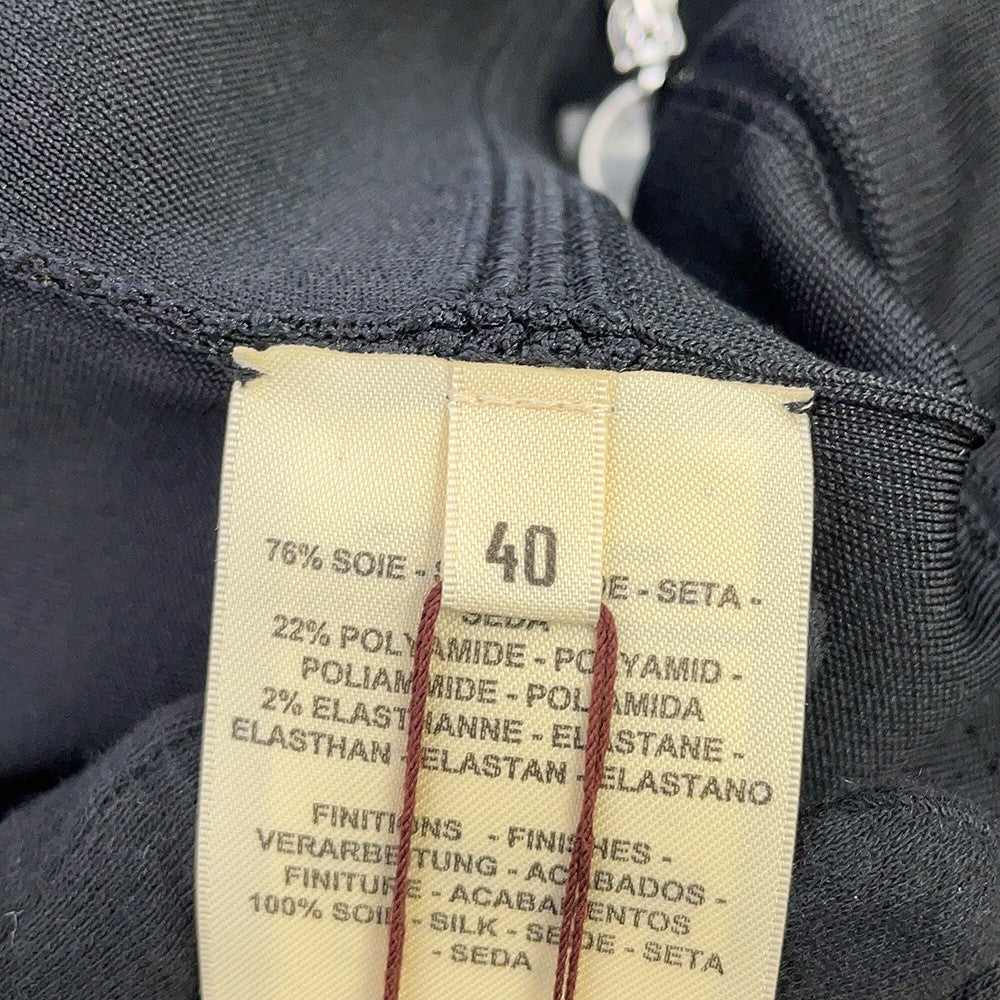 HERMES Zip-up Jacket Size 40 BlackH6E2222DR Silk79% Nylon22% Polyurethane2%