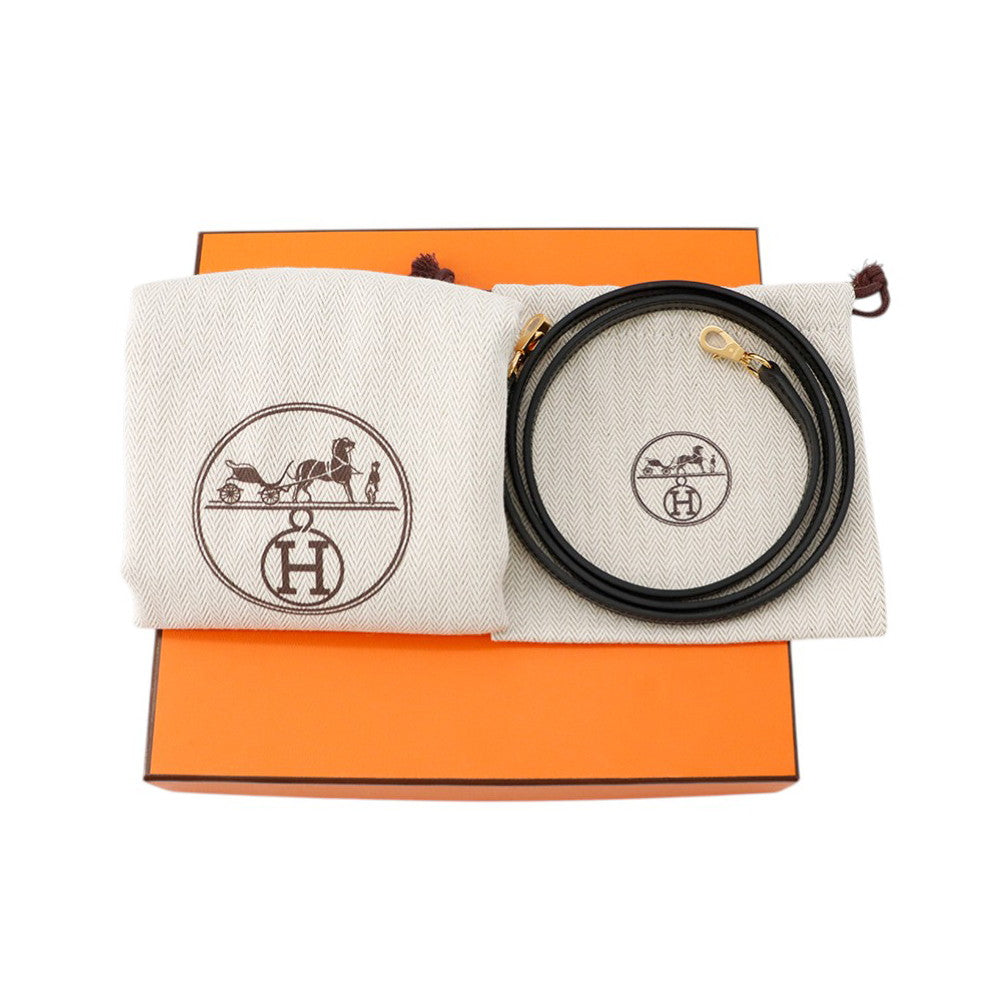 HERMES Mini Kelly 2 Black Box Calf Leather Size K AP 448 SN