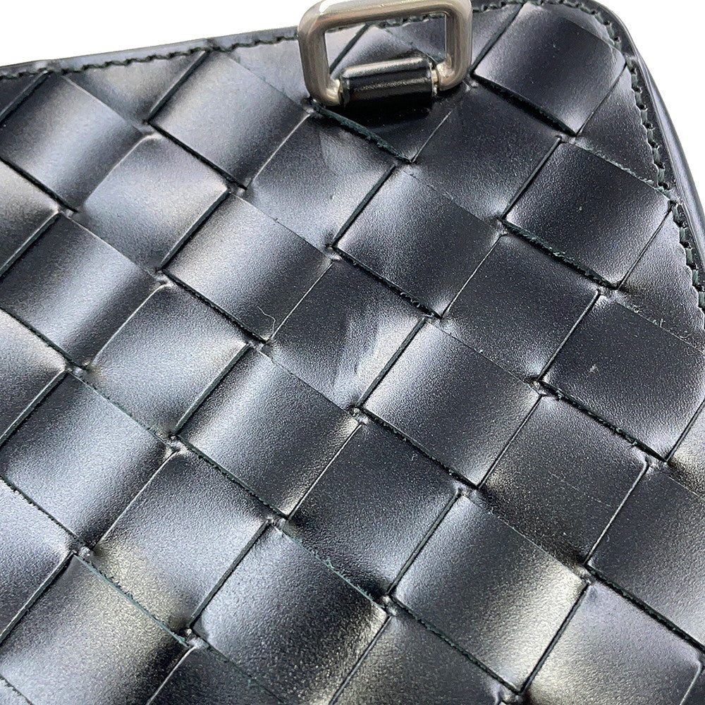 Bottega Veneta INTRECCIATO Cross Body Bag Black596730 Leather