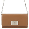 PRADA Chain wallet Camel1MT440 Saffiano Leather