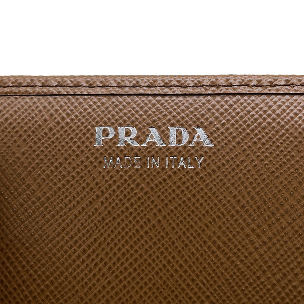 PRADA Chain wallet Camel1MT440 Saffiano Leather