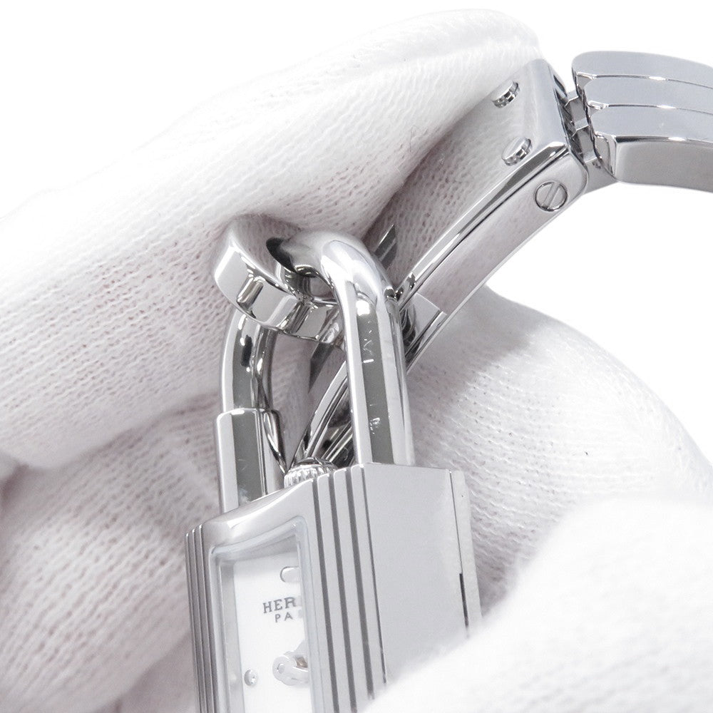 HERMES Kelly Watch Mini W16mm Stainless Steel Sparkling White Lacquer DialKE4.110