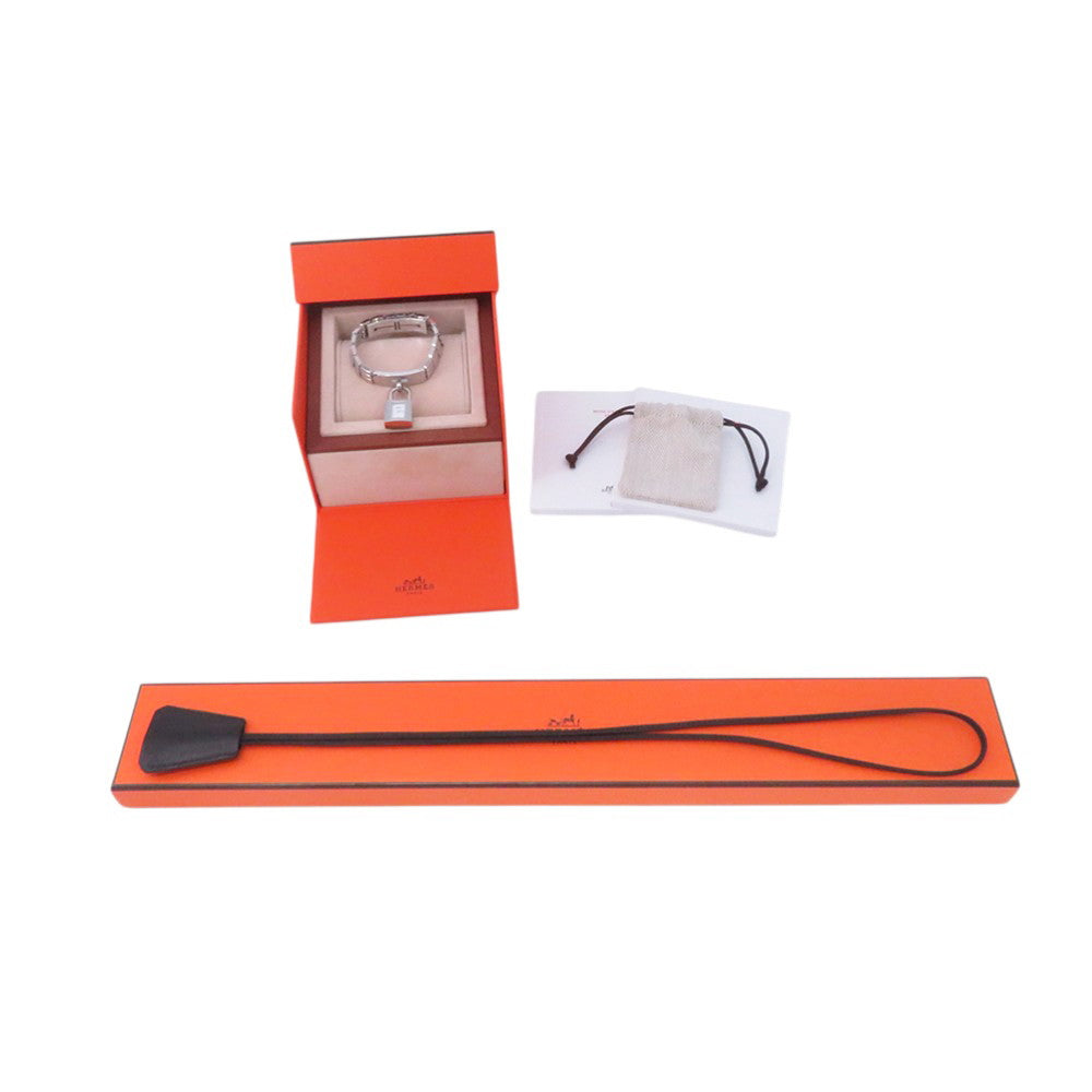 HERMES Kelly Watch Mini W16mm Stainless Steel Sparkling White Lacquer DialKE4.110