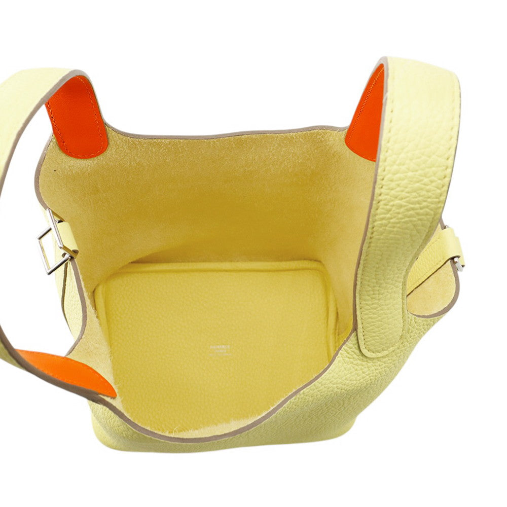 HERMES Picotin Lock Eclat Limoncello/Orange Minian Taurillon Clemence Swift Leather Size PM