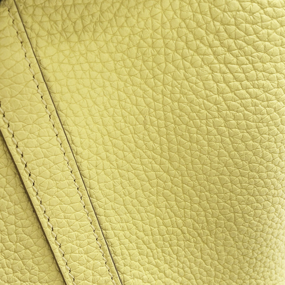 HERMES Picotin Lock Eclat Limoncello/Orange Minian Taurillon Clemence Swift Leather Size PM
