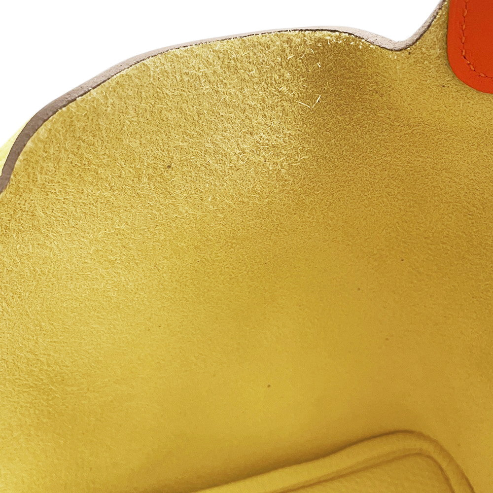 HERMES Picotin Lock Eclat Limoncello/Orange Minian Taurillon Clemence Swift Leather Size PM
