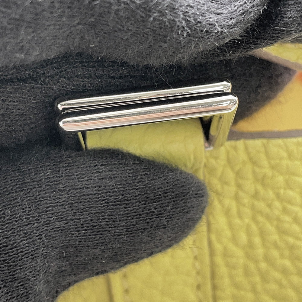 HERMES Picotin Lock Eclat Limoncello/Orange Minian Taurillon Clemence Swift Leather Size PM