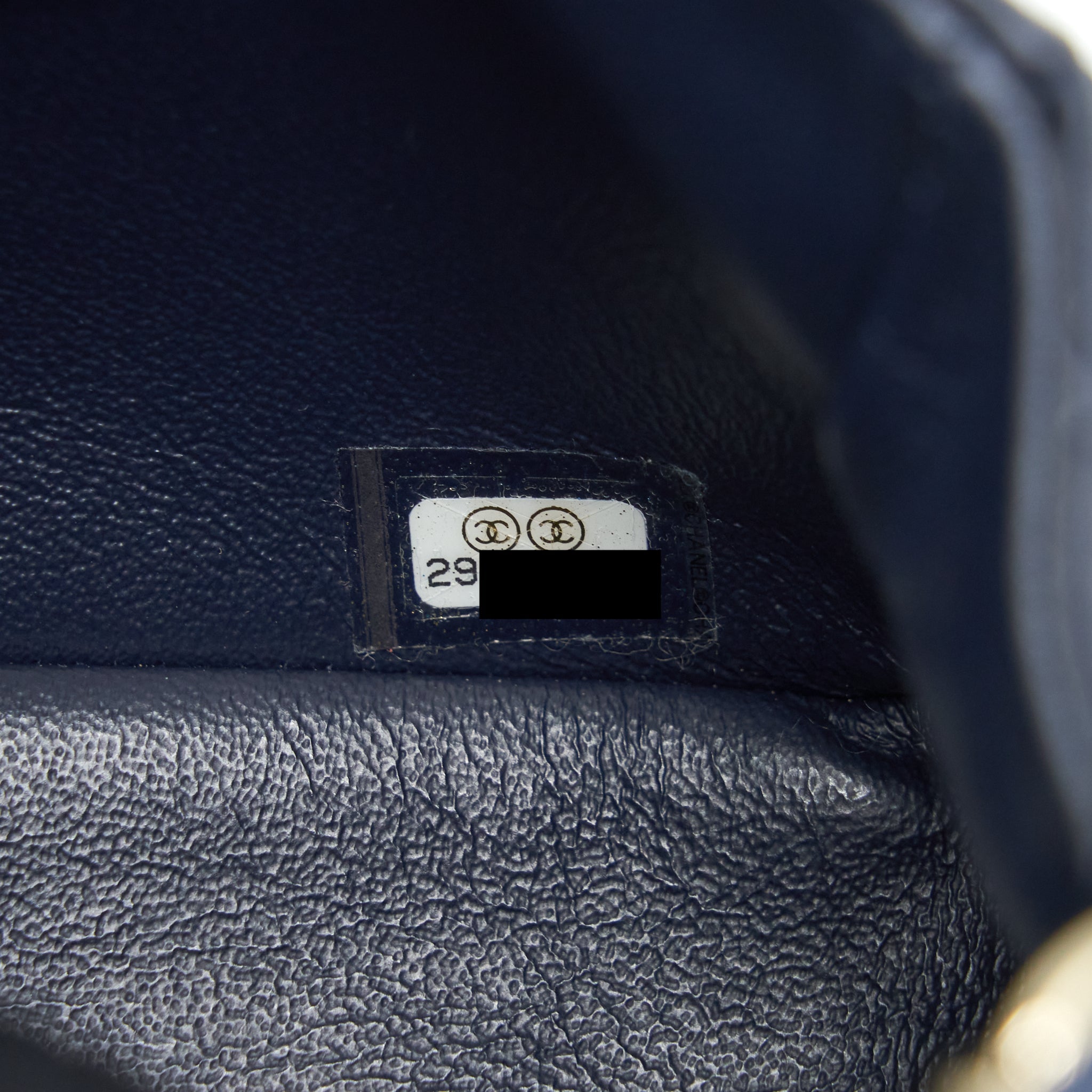Chanel Mini Rectangular Flap Bag Lambskin Navy L