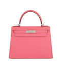 HERMES Kelly Sellier Rose Azalee Epsom Size 28