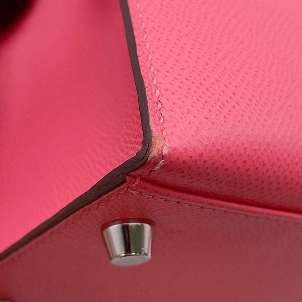 HERMES Kelly Sellier Rose Azalee Epsom Size 28