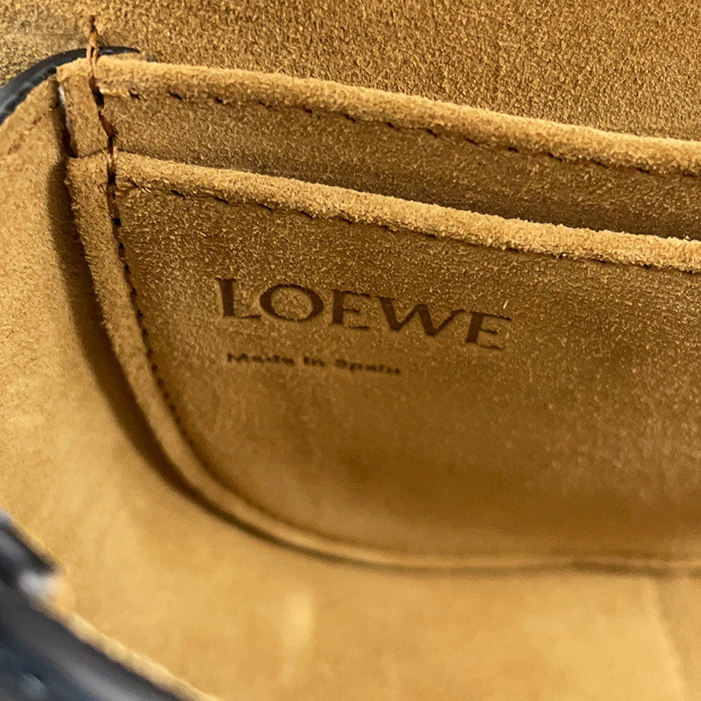 LOEWE Gate Dual Shoulder Bag NavyA650N46X13 Soft Calf Jacquard Size Mini