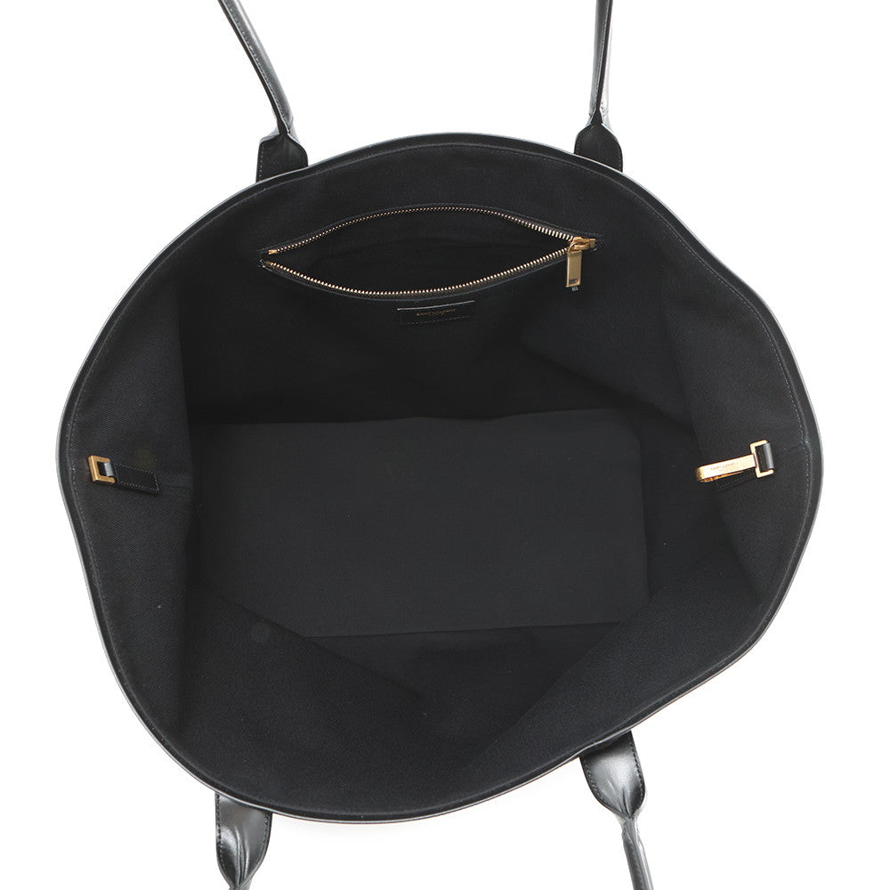 SAINT LAURENT PARIS Rive Gauche Tote Bag Black780096 Leather Canvas