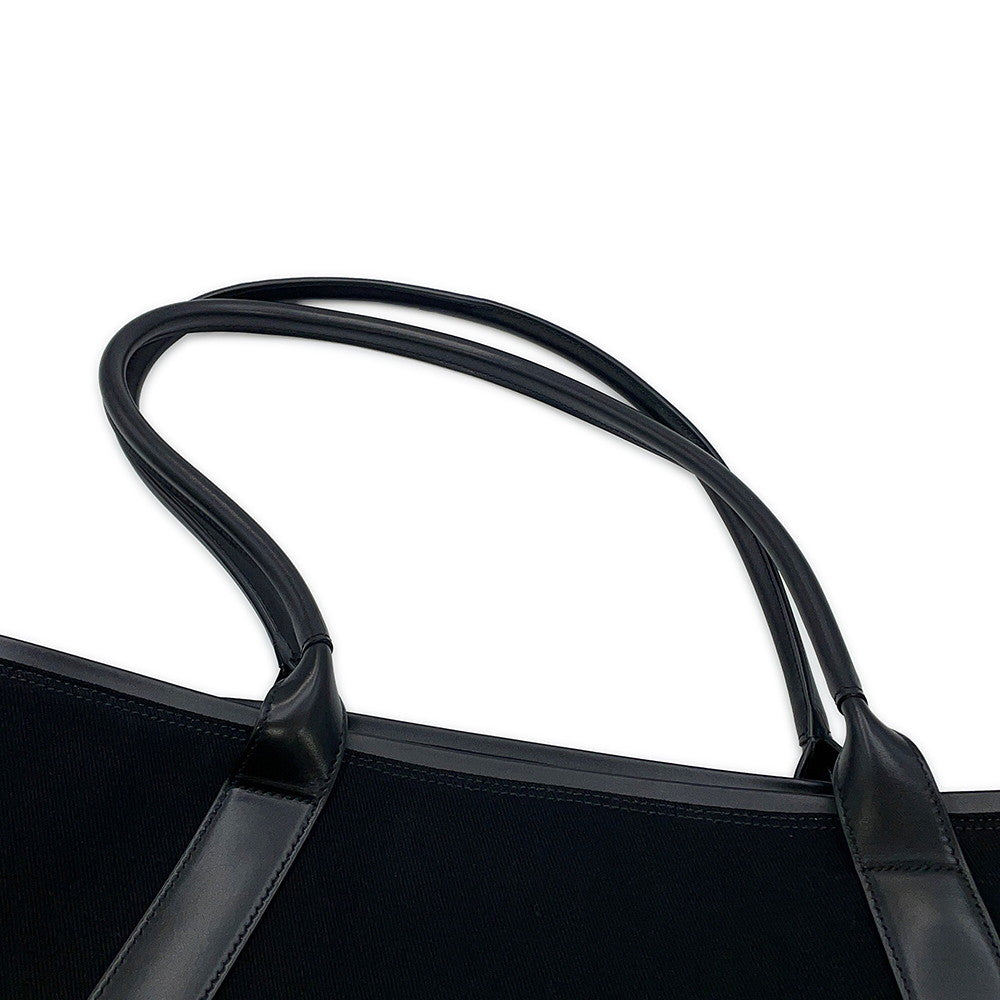 SAINT LAURENT PARIS Rive Gauche Tote Bag Black780096 Leather Canvas