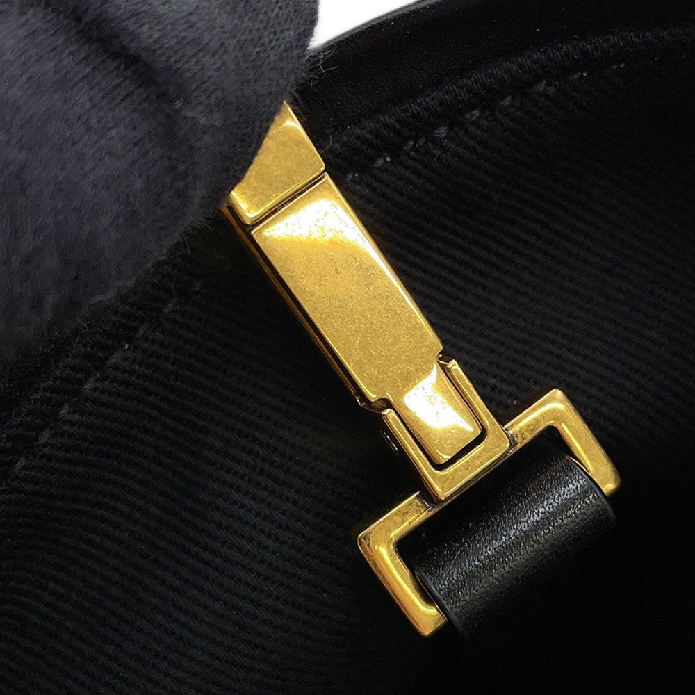 SAINT LAURENT PARIS Rive Gauche Tote Bag Black780096 Leather Canvas