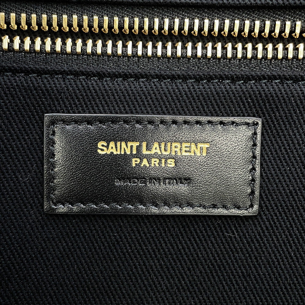 SAINT LAURENT PARIS Rive Gauche Tote Bag Black780096 Leather Canvas