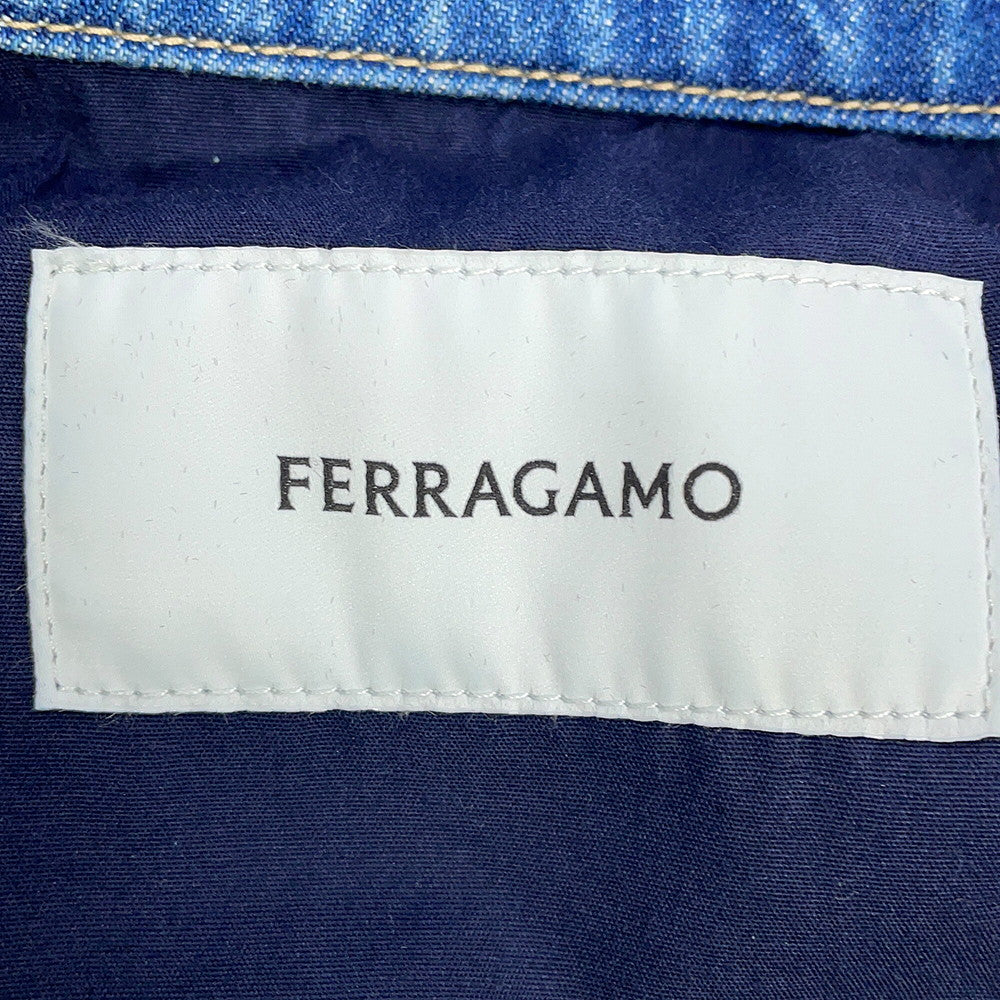 Ferragamo Denim Jacket Size 38 Blue13C546 763555 Cotton100%