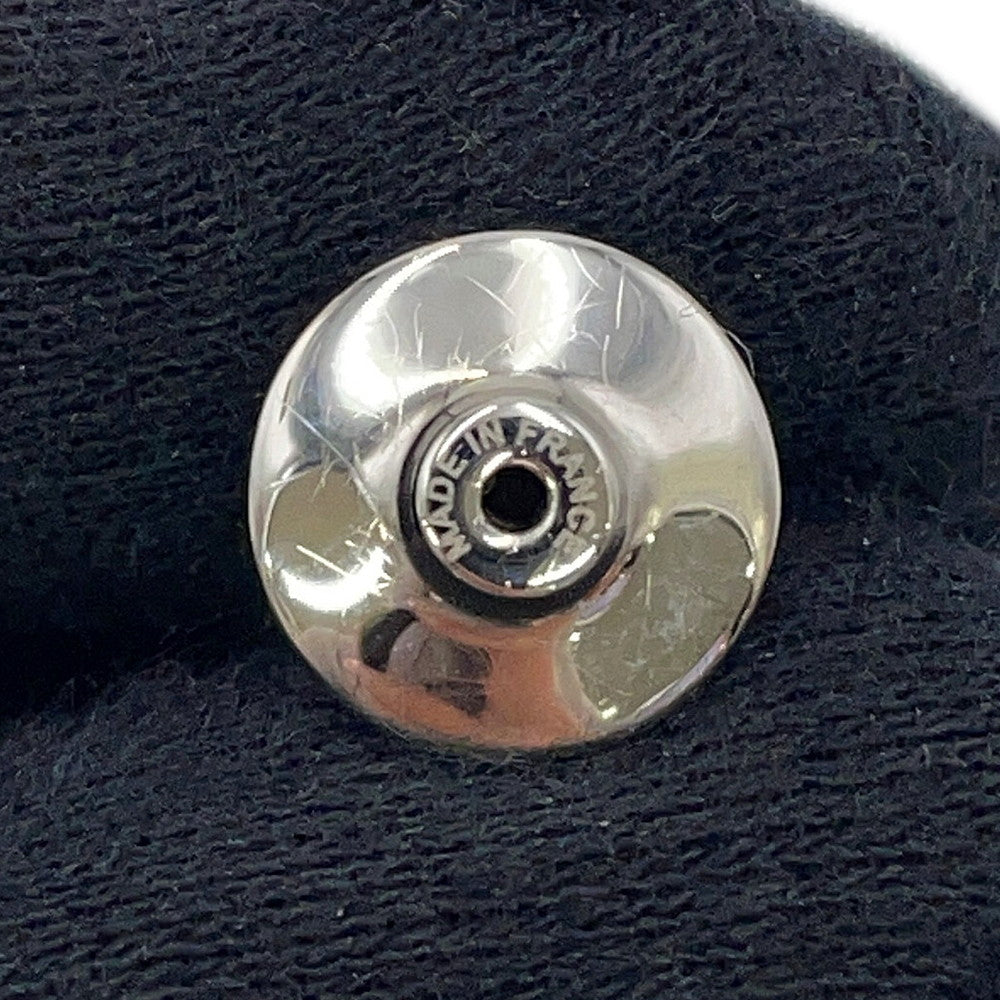HERMES Cheval Brooch Brown Vulcanium Metal