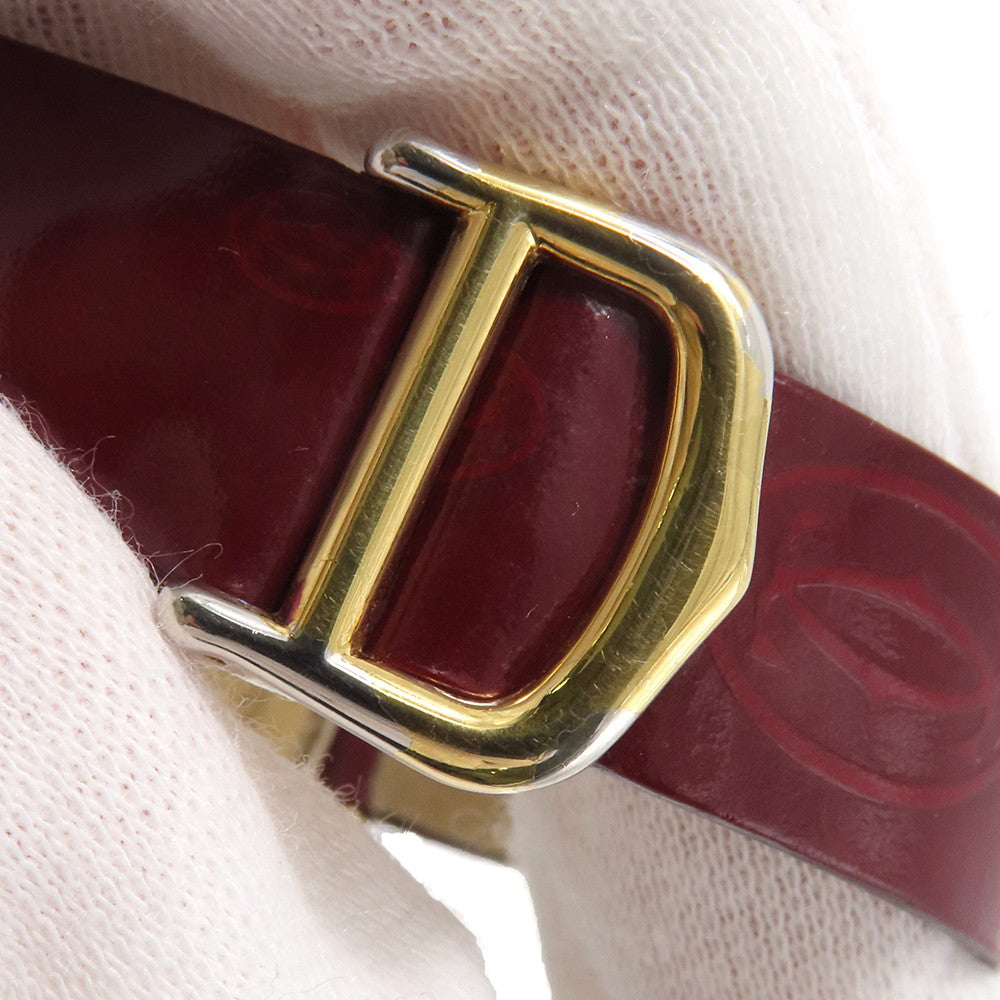 CARTIER Must Tank SM Vermeil H29mm×W22mm Gold Plated Leather White DialW1013654