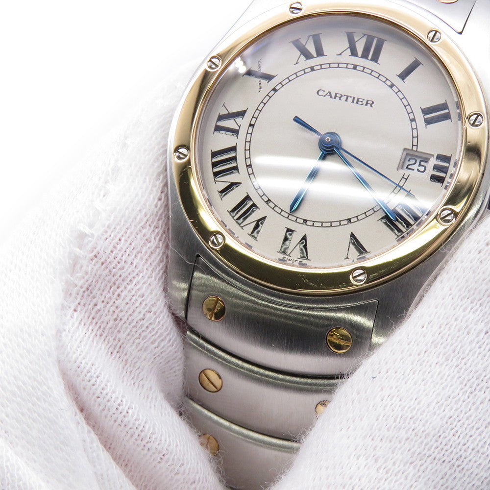 CARTIER Santos Rondo MM W29mm Stainless Steel K18YG Ivory DialW20037R3