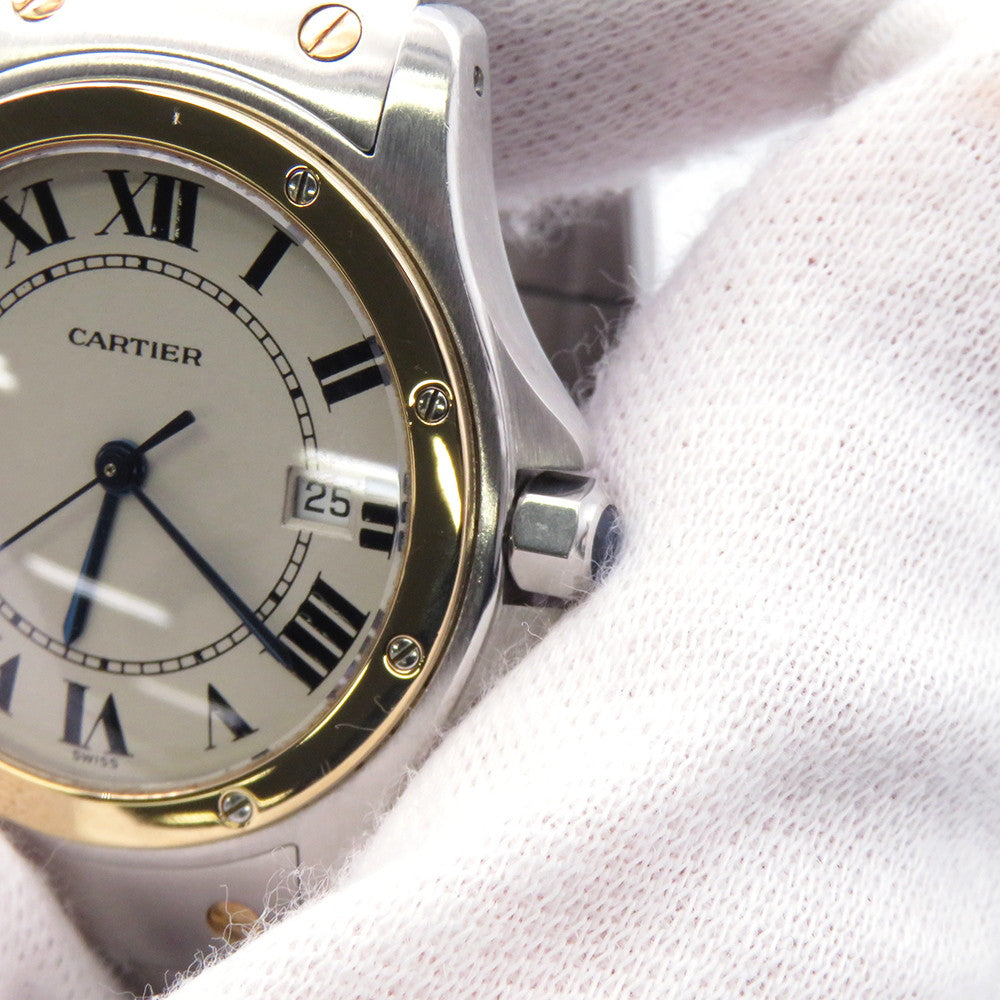 CARTIER Santos Rondo MM W29mm Stainless Steel K18YG Ivory DialW20037R3