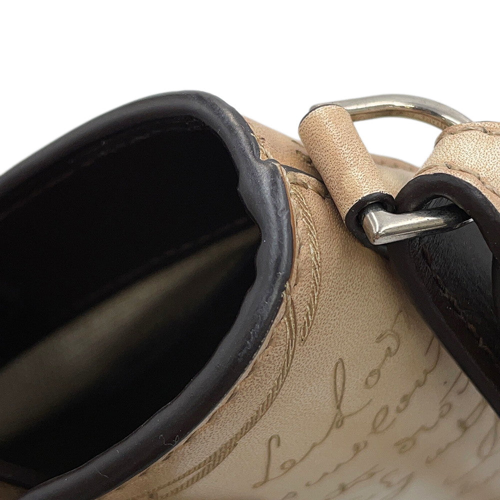 Berluti Calligraphy Jules 2WAY Handbag Beige scritto leather Size Nano