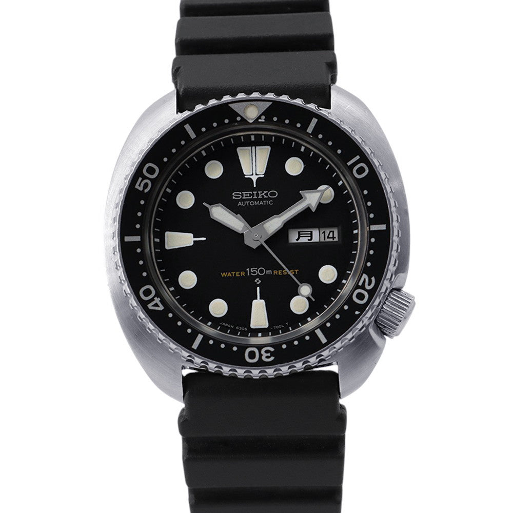 SEIKO 150m Diver 3rd Model (Early Model) W44mm Stainless Steel Rubber Black Dial6306-7000