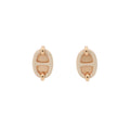 HERMES Maillon Mini Earrings claim Enamel Metal