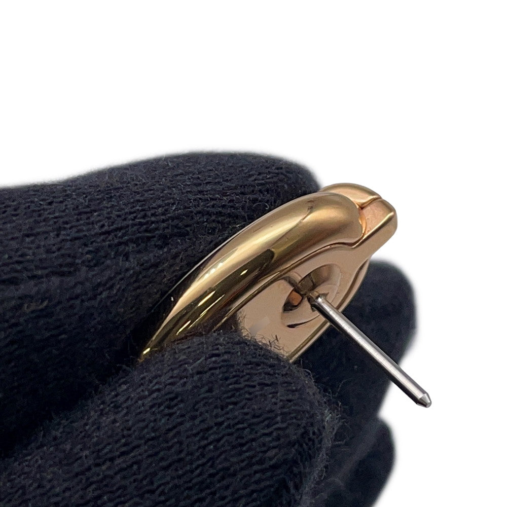 HERMES Maillon Mini Earrings claim Enamel Metal
