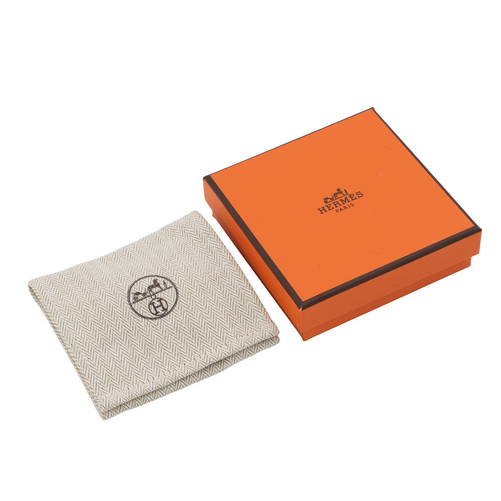 HERMES Maillon Mini Earrings claim Enamel Metal