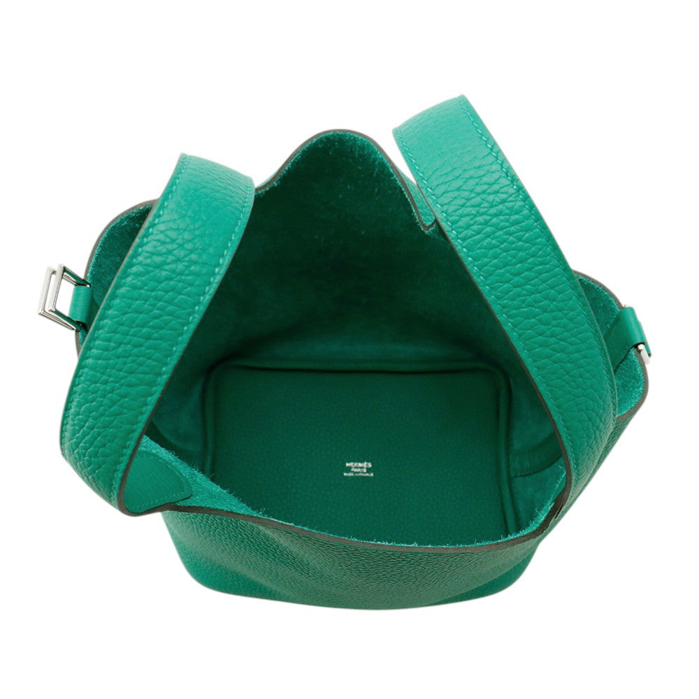 HERMES Picotin Lock Vert Vertigo Taurillon Clemence Size PM