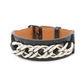 HERMES Bracelet Lenny Size T4 Black Box Calf Leather