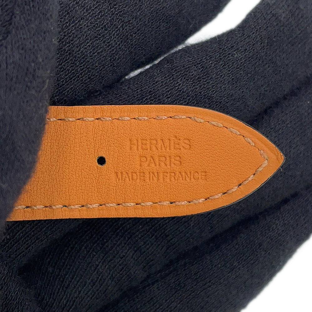 HERMES Bracelet Lenny Size T4 Black Box Calf Leather