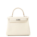 HERMES Kelly Retourne sewing Craie Togo Leather Size 25