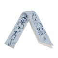 HERMES Twilly Scarf by Do Re Boucles Broderie Anglaise, Spring/Summer 2023 Blue/Blanc/Marine Silk100%
