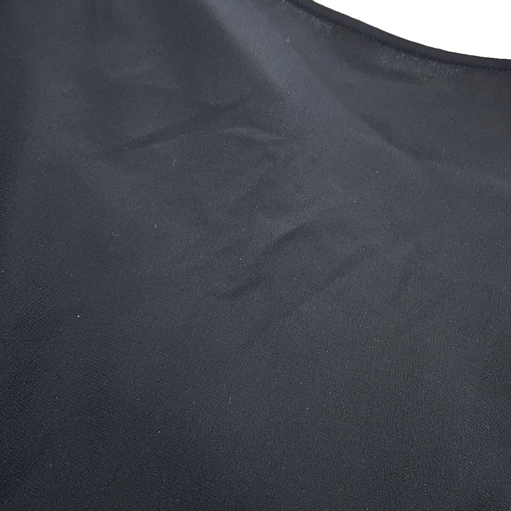 HERMES Embroidery Long Dress Size 34 Black Silk100%