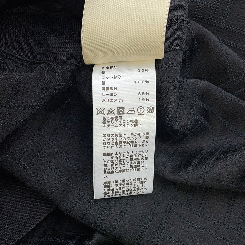 HERMES Long cardigan Size 34 Black Silk100%