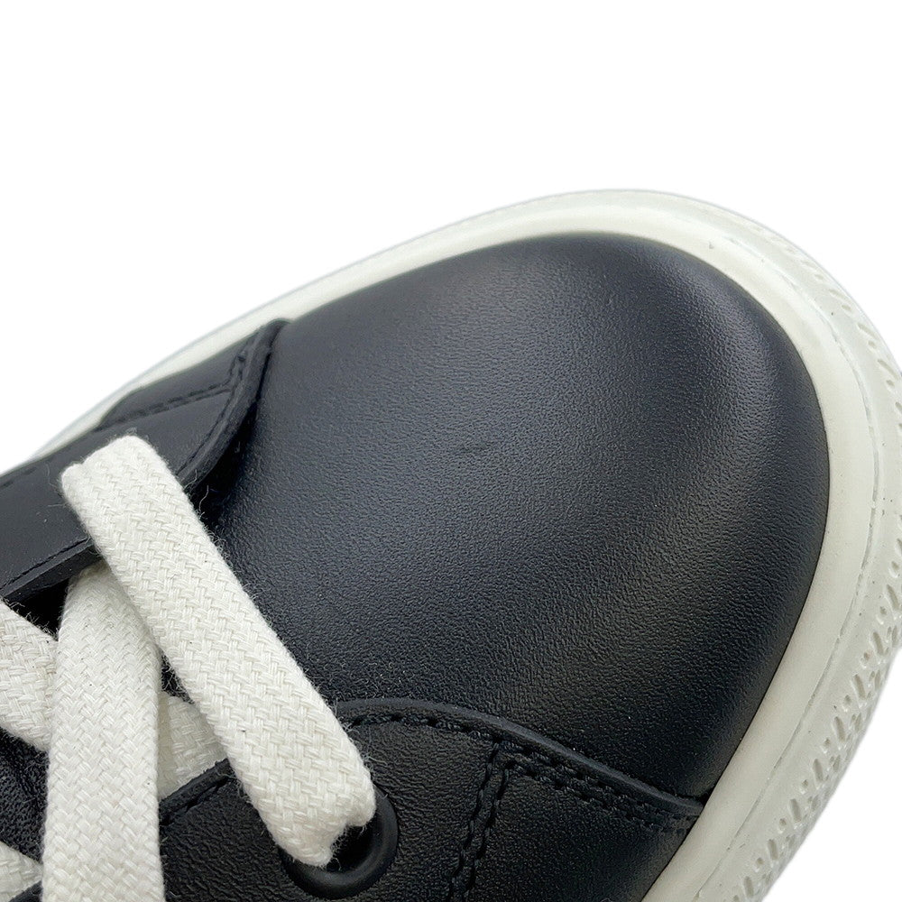 HERMES Sneakers Day Black Leather Size 36