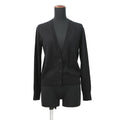 HERMES H lift cardigan Size 36 Black Silk57% Cotton43%