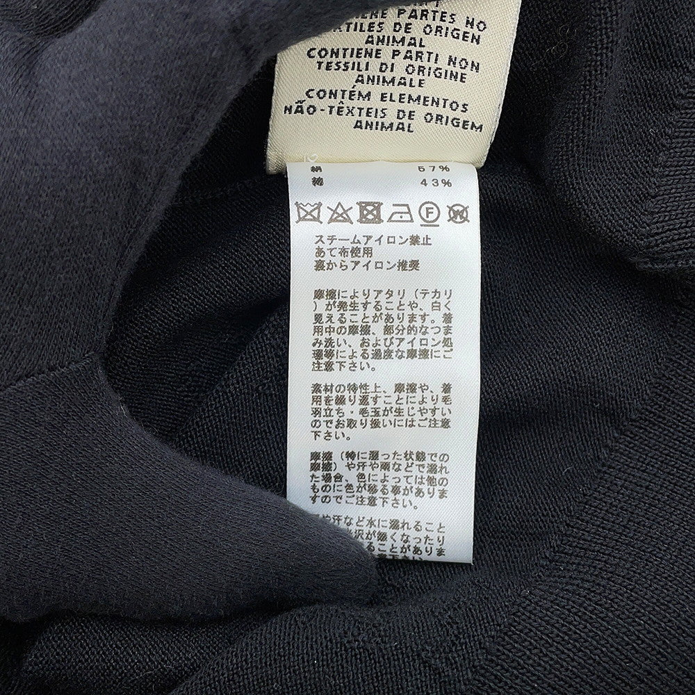 HERMES H lift cardigan Size 36 Black Silk57% Cotton43%