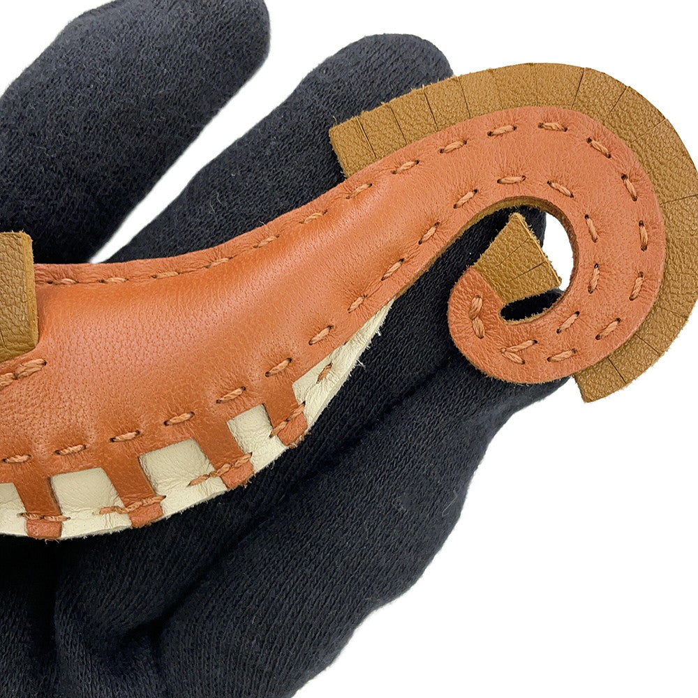 HERMES Ipo (seahorse) Gold/Craie/Kraft Lambskin
