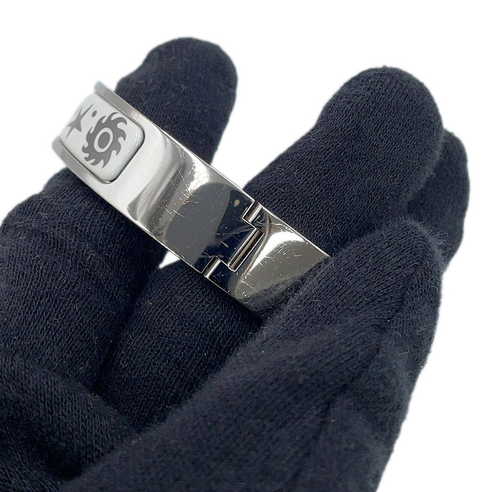 HERMES ClicH Drawn in by the charm of Orpheus Size PM White/Silver Metal Enamel